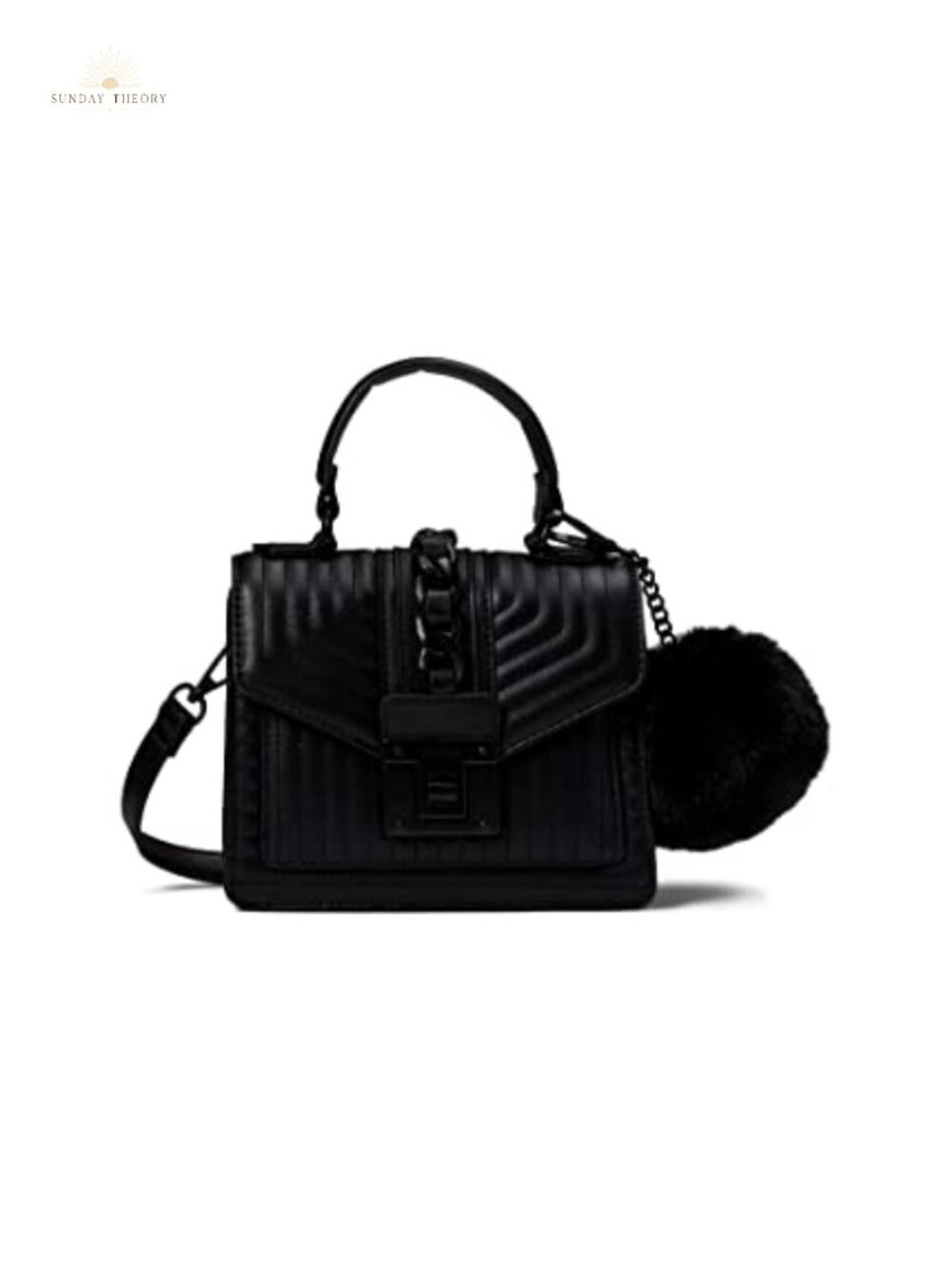 Faux Leather Top Handle Handbag Small Satchel